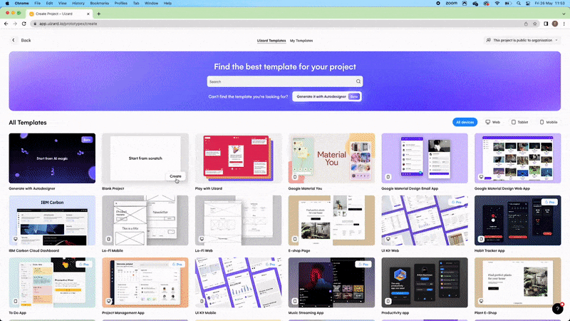 the magic menu in uizard