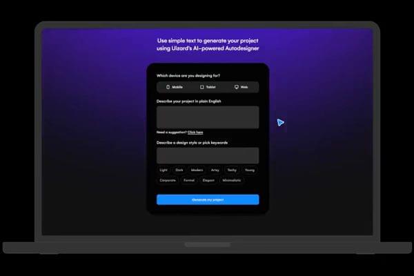Video of rendering a design as a low-fi wireframe or as a high-fi mockup
