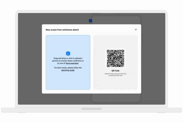 Video of uizard wireframe mode to render designs in low-fidelity.