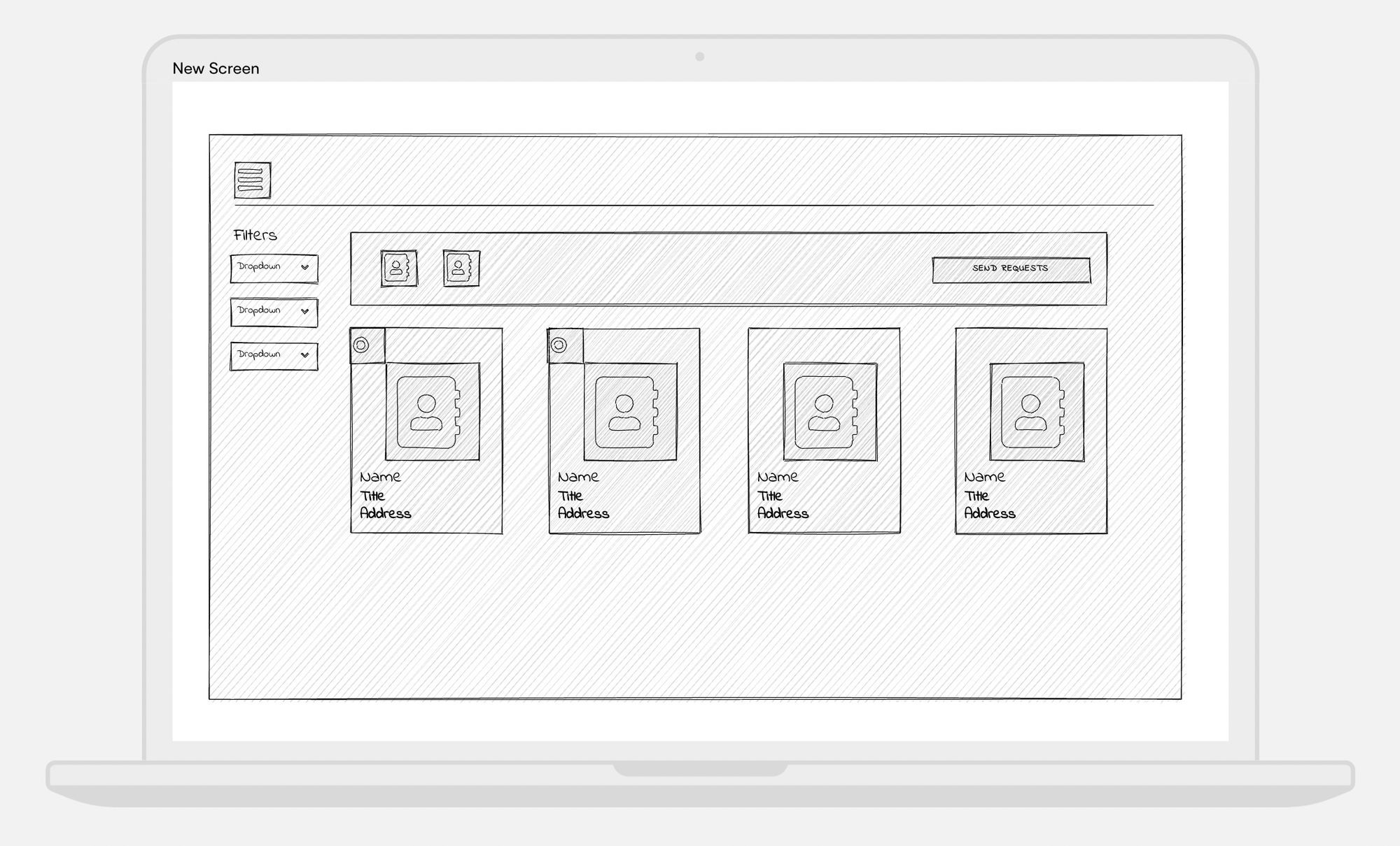 low-fidelity wireframe